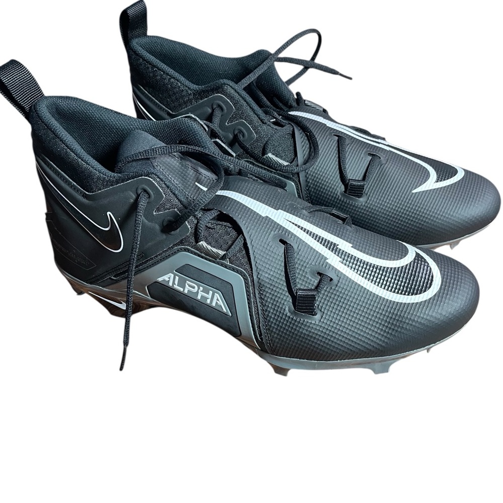 Nike Men's Alpha Menace Pro 3 Football Cleats‎ Black Grey CT6649-010 Sz 14